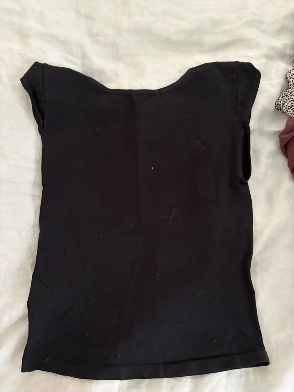 Free People Classic Black Women's Boatneck Low Back Top